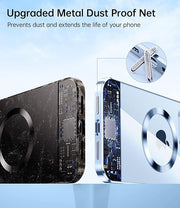 DIGITAL STAR  Logo Electroplating Transparent Case for iPhone 14 Plus Case 6.7 inch 2022, Luxury Electroplated TPU Cover, Individual Camera Protection for Each Lens Bumper Case