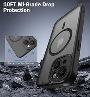 DIGITAL STAR for iPhone 15 Case | Strong Magnet Camera Protection Translucent Matte Hard Back Cover Compatible with Mag-Safe