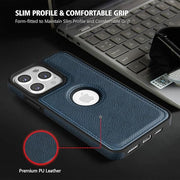 Digital star  Flexible Pu Leather | Full Camera Protection | Raised Edges | Super Soft-Touch | Bumper Case for iPhone 12 Pro Max (Blue)