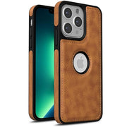 DIGITAL STAR  Back Cover | Flexible Pu Leather | Full Camera Protection | Raised Edges | Super Soft-Touch | Bumper Case for iPhone 13 Pro Max (Brown)