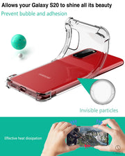DIGITAL STAR S20 Crystal Clear Case, Shockproof Airbag Protective Case, Raise Edge Protect Camera & Screen, Transparent TPU