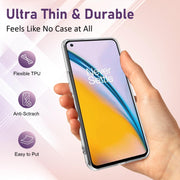 DIGITAL STAR Silicone OnePlus Nord 2 5G Back Cover Case Scratch Resistant Protective Crystal Clear Transparent Shock Proof Bumper Back Cover Case Compatible with OnePlus Nord 2 5G-Transparent