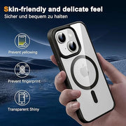 Digital star Thermoplastic Polyurethane Ultra-Hybrid Magnetic Case Cover With Built In Magnets Compatible With Magsafe For iPhone 13 Mini (Black)