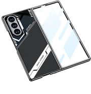 DIGITAL STAR  Sports Series Glass & PU Leather Electroplated Back Case Cover for Samsung Galaxy Fold 6 5G / Galaxy Fold 6 Case Cover