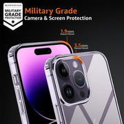 DIGITAL STAR Ultra Hybrid Clear Camera Protection Back Cover Case for iPhone 14 Pro Max Transparent