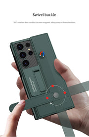 DIGITAL STAR Leather Flip Cover  Samsung Galaxy S23 Ultra with Card Holder Kickstand Magnetic