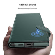 DIGITAL STAR Leather Flip Cover  Samsung Galaxy S23 Ultra with Card Holder Kickstand Magnetic