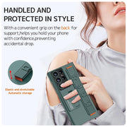 DIGITAL STAR Hybrid Premium Pc Case for Samsung Galaxy S24 Ultra   Back Case Cover with Wristband + Kickstand, Shockproof Protective Stand Compatible Only for Samsung S24  Case