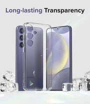 DIGITAL STAR Silicone Samsung Back Cover Case, Scratch Resistant Protective Crystal Clear Transparent Shock Proof Bumper Back Cover Case Compatible with Samsung Galaxy S24 Plus 5G-Transparent