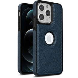 Digital star  Flexible Pu Leather | Full Camera Protection | Raised Edges | Super Soft-Touch | Bumper Case for iPhone 12 Pro Max (Blue)