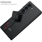 DIGITAL STAR  Ultra Hybrid Premium Leather Kickstand Case for Samsung Galaxy Z Fold 6 Case with Protection & (Screen Protector),Shockproof Case for Galaxy Z Fold 6 Phone Case