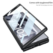 DIGITAL STAR  Ultra Hybrid Premium Leather Kickstand Case for Samsung Galaxy Z Fold 6 Case with Protection & (Screen Protector),Shockproof Case for Galaxy Z Fold 6 Phone Case