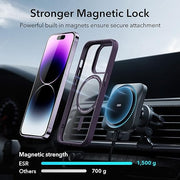 DIGITAL STAR iPhone 14 Pro Max Case, Compatible with Mag Safe, Scratch-Resistant, Thin and Slim, Classic Shockproof Military-Grade Protection, TPU, Magnetic Back Cover, Clear Purple