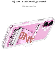 DIGITAL STAR Transparent Clear Shock Proof Back Case  iPhone 16 / Cover with Strap for iPhone 16