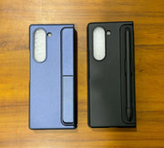 DIGITAL STAR Samsung Galaxy Z Fold 6 Hard PC Matte Finish Removable S-Pen Slot & Kickstand Case