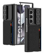 DIGITAL STAR Samsung Galaxy Z Fold 6 GKK Ultra-Thin Sliding Window Card Slot Phone Case.