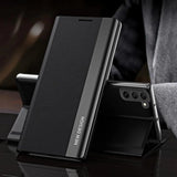 DIGITAL STAR PU Leather Side Window Flip Case - Samsung