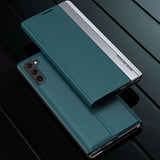 DIGITAL STAR PU Leather Side Window Flip Case - Samsung