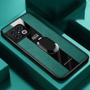 DIGITAL STAR Plexiglass Luxury Leather Ring Case - OnePlus