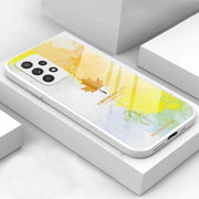 DIGITAL STAR Watercolor Mapple Leaf Glass Case - Samsung
