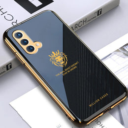 DIGITAL STAR OnePlus Series Lion Pattern Electroplating Glass Case