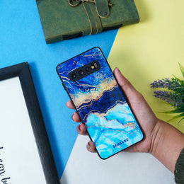 DIGITAL STAR Galaxy S10 Plus Dark Ocean Pattern Glass