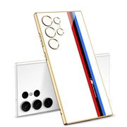 DIGITAL STAR S23 Ultra M Performance Series Glass Case Compatible with M Performance Pattern Galaxy S23 Ultra