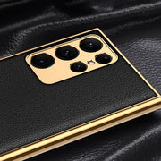 DIGITAL STAR  Electroplated Leather Texture Case - Samsung