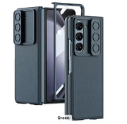 DIGITAL STAR  Samsung Galaxy Z Fold 5 GKK Integrated Ultra-thin Sliding Camshield Plain Leather Phone Case integrated with screen protector For Samsung Galaxy Z Fold 5