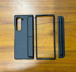 DIGITAL STAR Samsung Galaxy Z Fold 6 Hard PC Matte Finish Removable S-Pen Slot & Kickstand Case