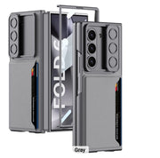 DIGITAL STAR Samsung Galaxy Z Fold 6 GKK Ultra-Thin Sliding Window Card Slot Phone Case.