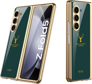DIGITAL STAR  Back Cover for Samsung Galaxy Z Fold 5 (Green, Gold