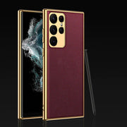 DIGITAL STAR  Electroplated Leather Texture Case - Samsung