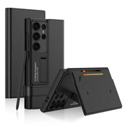 DIGITAL STAR Leather Flip Cover  Samsung Galaxy S23 Ultra with Card Holder Kickstand Magnetic