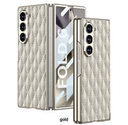 DIGITAL STAR Ultra Hybrid Premium Cushion Leather Series Case for Samsung Galaxy Z fold 6 Case Thin Shookproof with Screen Protector for Galaxy Z Fold 6 Case