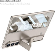 Ultra Thin Case/Cover with Foldable Kick Stand & Front Glass Protector for Samsung Galaxy Z Fold6