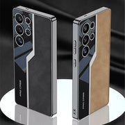DIGITAL STAR Case for Samsung Galaxy S25 Ultra Business Electroplated Leather Cover