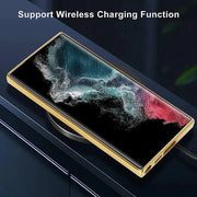 DIGITAL STAR Back Cover Samsung Galaxy S24 Ultra Glossy Black and Gold Deer Shockproof Phone Cover